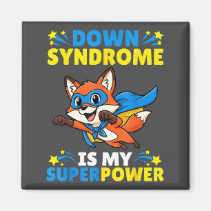 Imã Super-herói Raposa Síndrome de Down É Meu Superwer