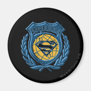 Imã Super-Homem Estilizado Crest com Logotipo Globo