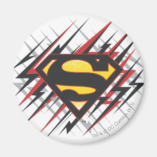 Imã Super-Homem Estilizado Logotipo Black and Red Str
