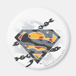 Imã Super-Homem Estilizado Logotipo das grades