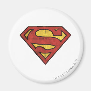 Imã Super-Homem Logotipo Grunge