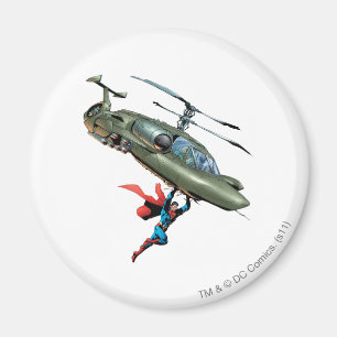 Imã Super-Homem mantém helicóptero