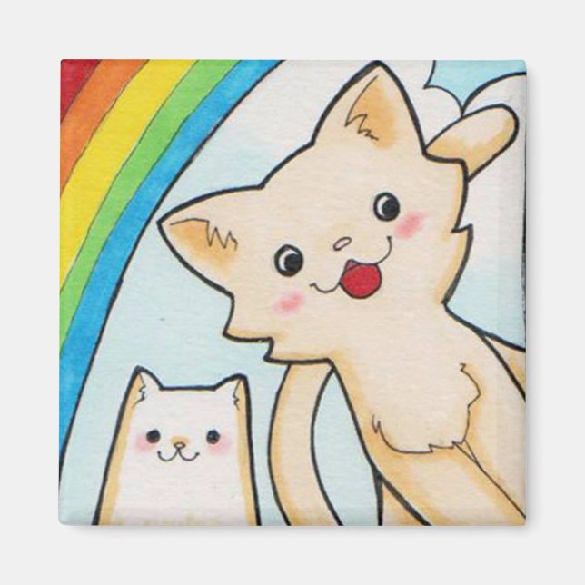 Imã Super Rainbow Kittens Magnet (Frente)