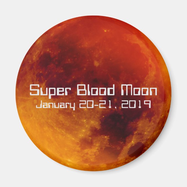 Imã Super Sangue Moon Eclipse 2019 (Frente)