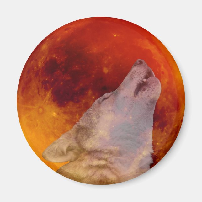 Imã Super Sangue Wolf Moon 2019 (Frente)