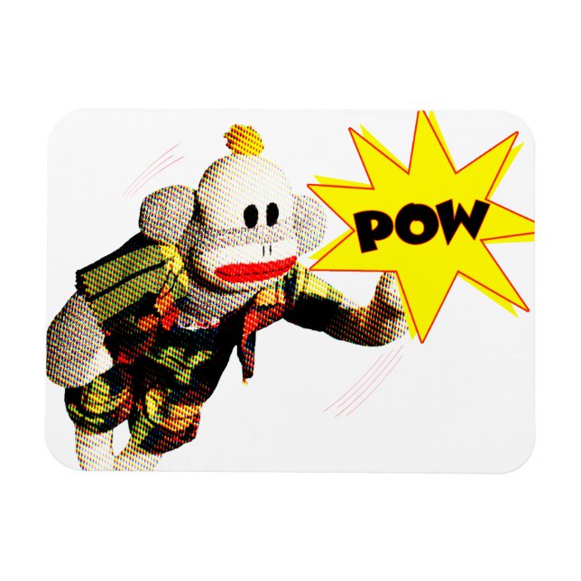 Ímã Super SockMonkey Hero (Horizontal)