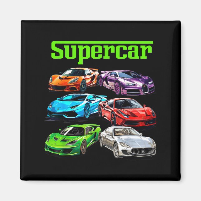 Imã Supercar Cool Car Guy Srts Racing Fan Graphic Men  (Frente)