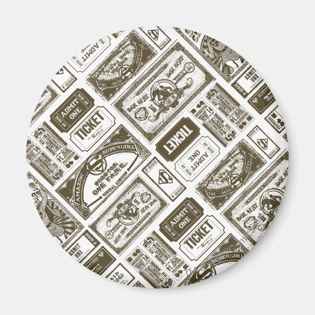 Imã Supergirl Admite Um Padrão Castanho (Frente)