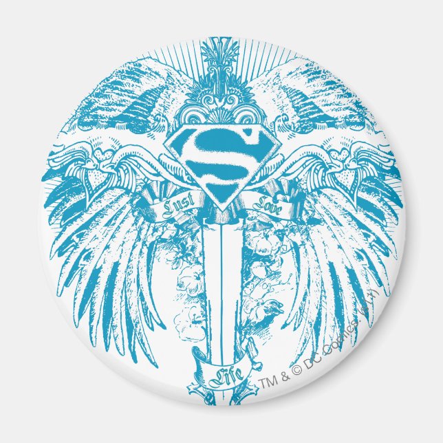 Imã Supergirl Blue Wings (Frente)