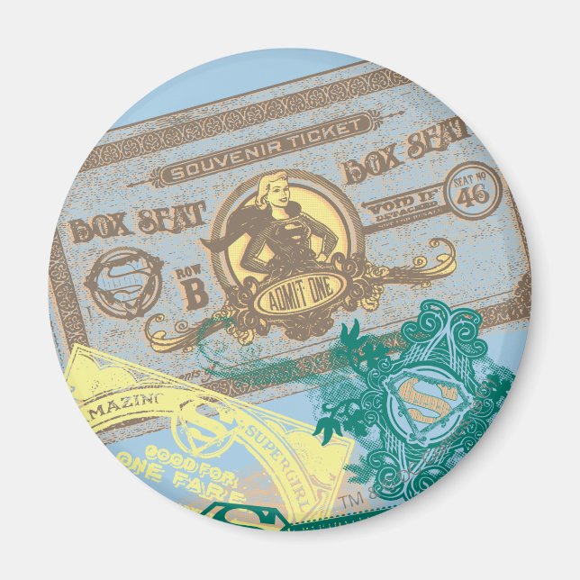 Imã Supergirl Box Seat Blue (Frente)