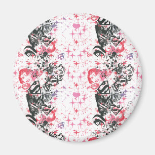 Imã Supergirl Collage Pattern