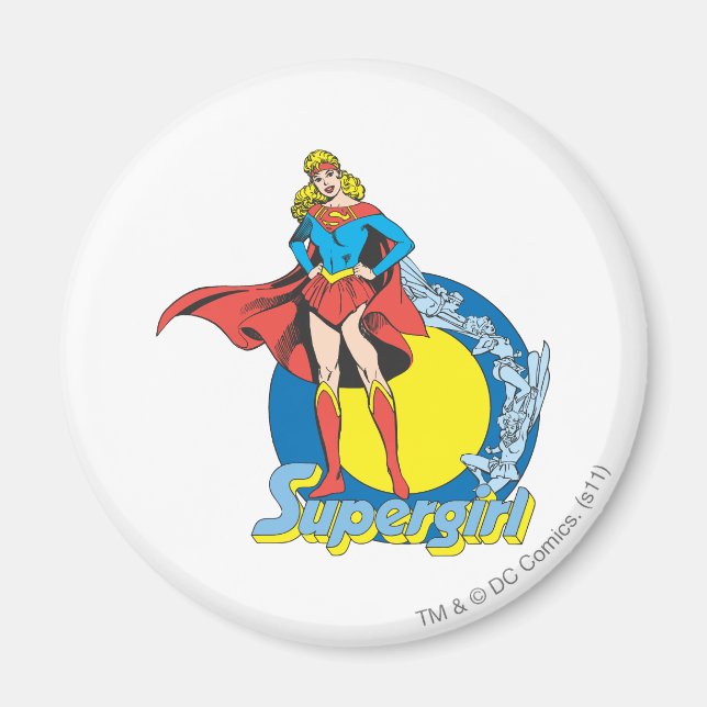 Imã Supergirl com logotipo (Frente)