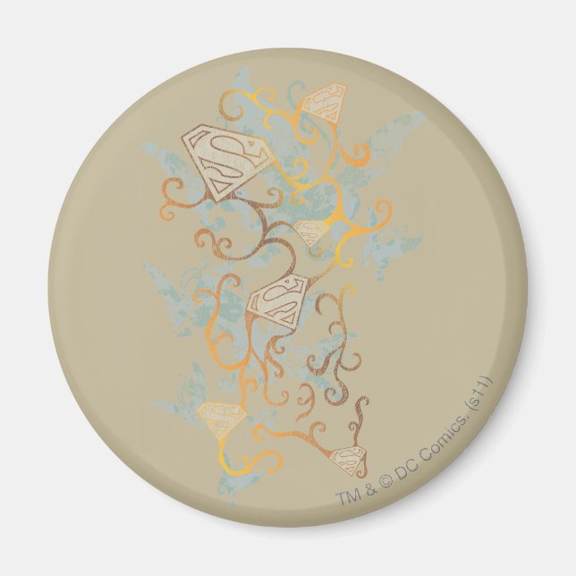 Imã Supergirl Dourada e Brown (Frente)