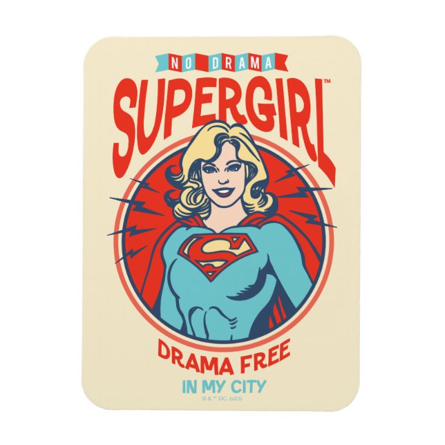 Ímã Supergirl Drama Livre Em Minha Cidade (Vertical)