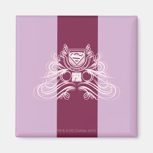 Imã Supergirl Flourish Design (Frente)