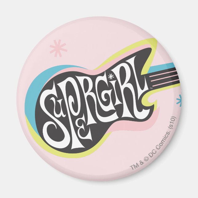 Imã Supergirl Guitar (Frente)