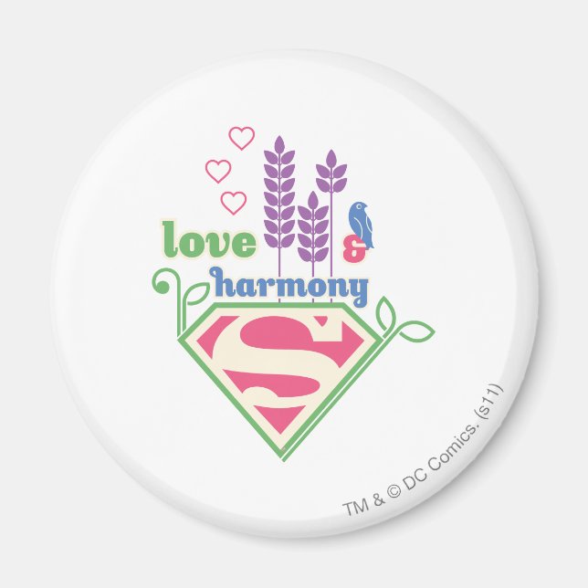 Imã Supergirl Love & Harmony (Frente)