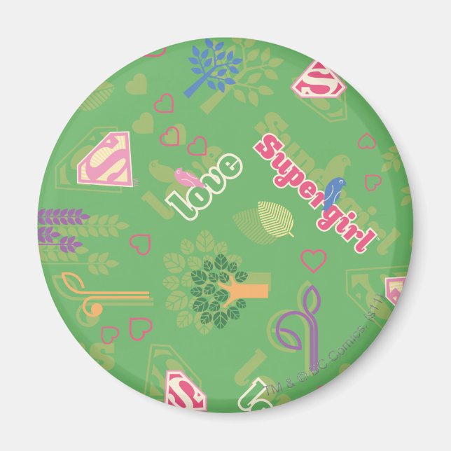 Imã Supergirl Love Pattern (Frente)