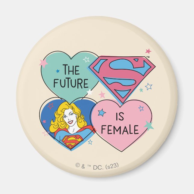 Imã Supergirl Out Of This World Retro Graphic (Frente)