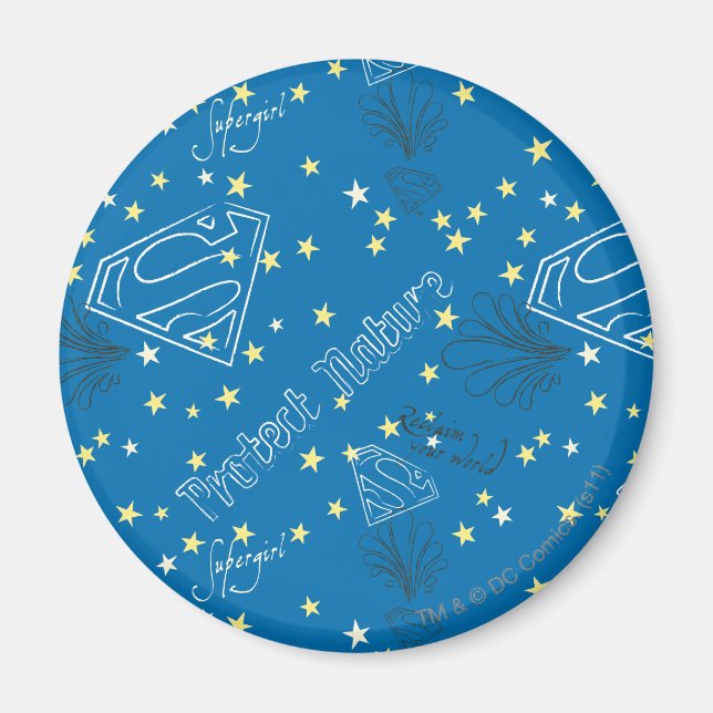 Imã Supergirl Protect Nature Pattern (Frente)