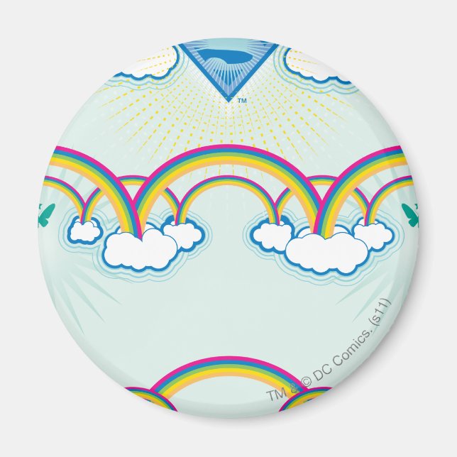 Imã Supergirl Rainbow Pattern (Frente)
