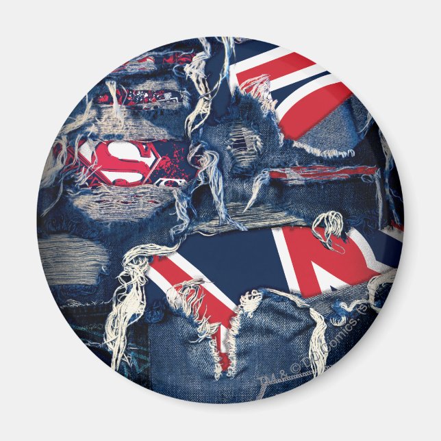 Imã Supergirl Red, White e Blue (Frente)