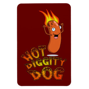 Ímã superior de Flexi do cão quente de Diggity