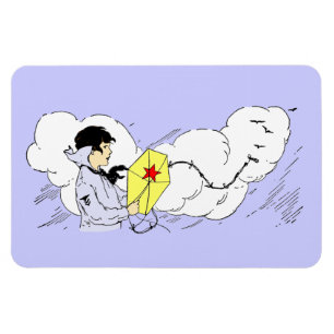 Ímã superior de Flexi do papagaio do vôo do menino