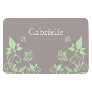 Ímã superior floral da borboleta verde