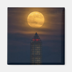 Imã Superlua sobre o Monumento de Washington