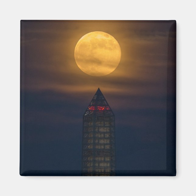 Imã Superlua sobre o Monumento de Washington (Frente)