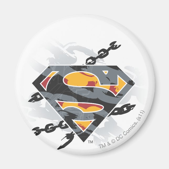 Imã Superman Estilizado | Logotipo de cadeiras (Frente)