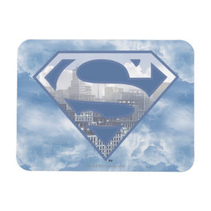 Ímã Superman S-Shield   Logotipo azul claro