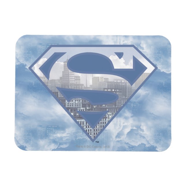 Ímã Superman S-Shield | Logotipo azul claro (Horizontal)