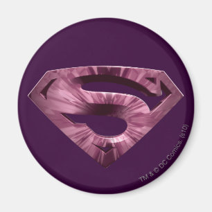 Imã Superman S-Shield Pink Star Burst Logo
