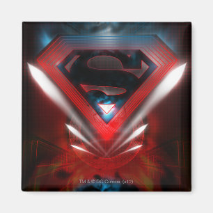 Imã Superman Stylized Futuristic Logo