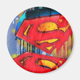 Imã Superman Stylized Urban Spraypaint Logo