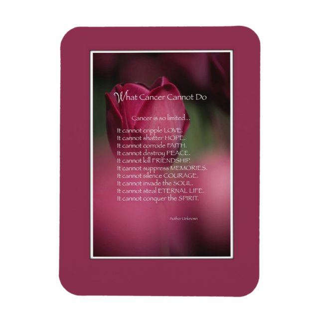 Ímã Suporte a canceres, Que Cancer Não Pode Fazer, Flo (Vertical)