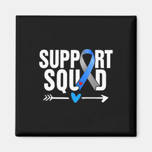 Imã Suporte à Cinza Esquadrão Azul Diabetes Sensibiliz