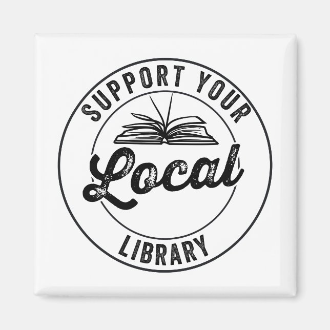 Imã suporte a sua biblioteca local (Frente)