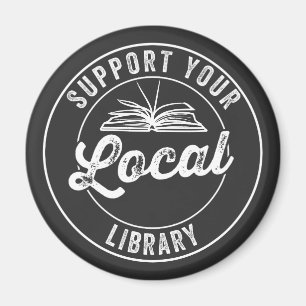 Imã suporte ao seu íman T-Shirt da biblioteca local