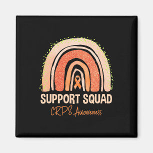 Imã Suporte Consciência CRPS Esquadrão Rainbow Orange