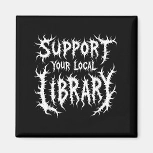 Imã Suporte de Leitura Grunge Biblioteca Local Gótico