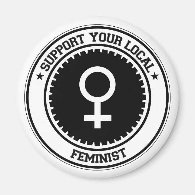 Imã Suportem Sua Feminista Local (Frente)
