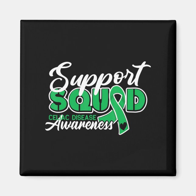 Imã Support Squad I Gluten Free Coeliac Celiac Disease (Frente)