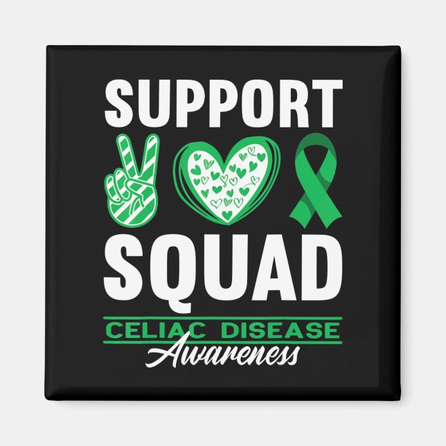 Imã Support Squad I Gluten Free Coeliac Celiac Disease (Frente)