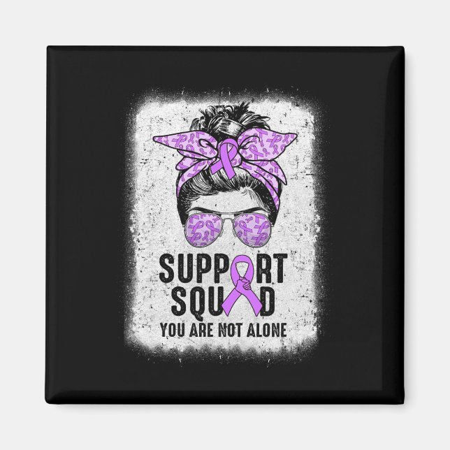 Imã Support Squad Messy Bun Warrior Purple Epilepsy Aw (Frente)