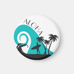 Imã Surf Aloha Moderno e Palmeiras