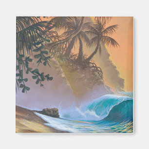 Imã Surf da praia da baía de Hanalei