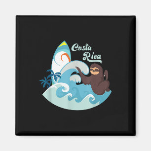 Imã Surf de Férias na Costa Rica Sloth Souvenir